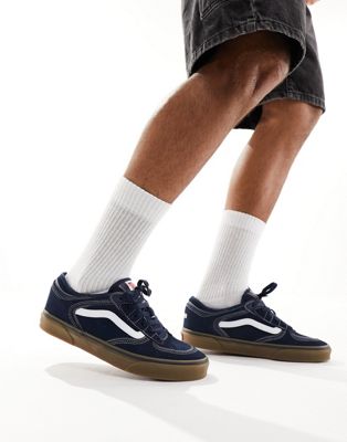 Rowley Classic gum sole trainers in navy