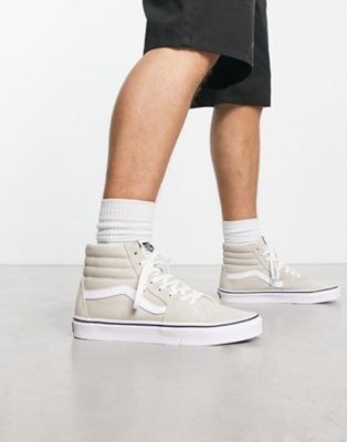 Vans SK8-Hi sneakers in beige and white-Neutral