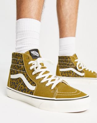 SK8-Hi tapered trainers in brown leopard print