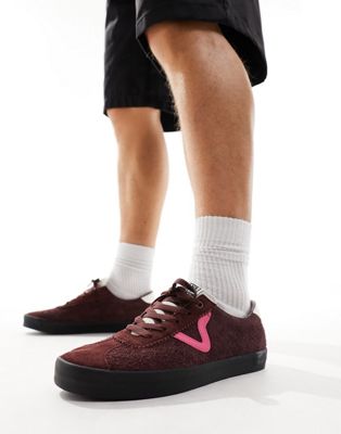 sport low trainers in brown and pink