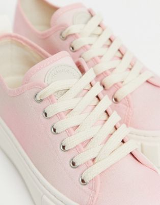 exclusive flatform cupsole trainers in pale pink