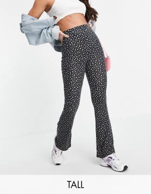 Violet Romance Tall jersey flares in whimsy floral print - Click1Get2 Half Price