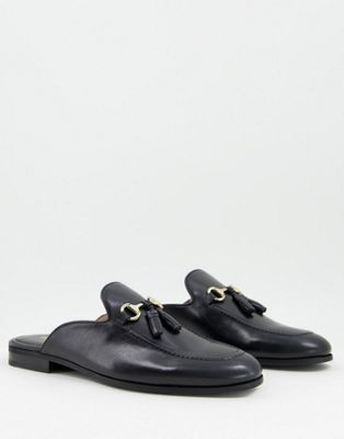 Terry slip on loafers in black leather