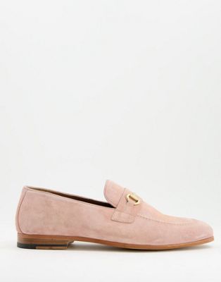 Terry snaffle loafers in pink suede