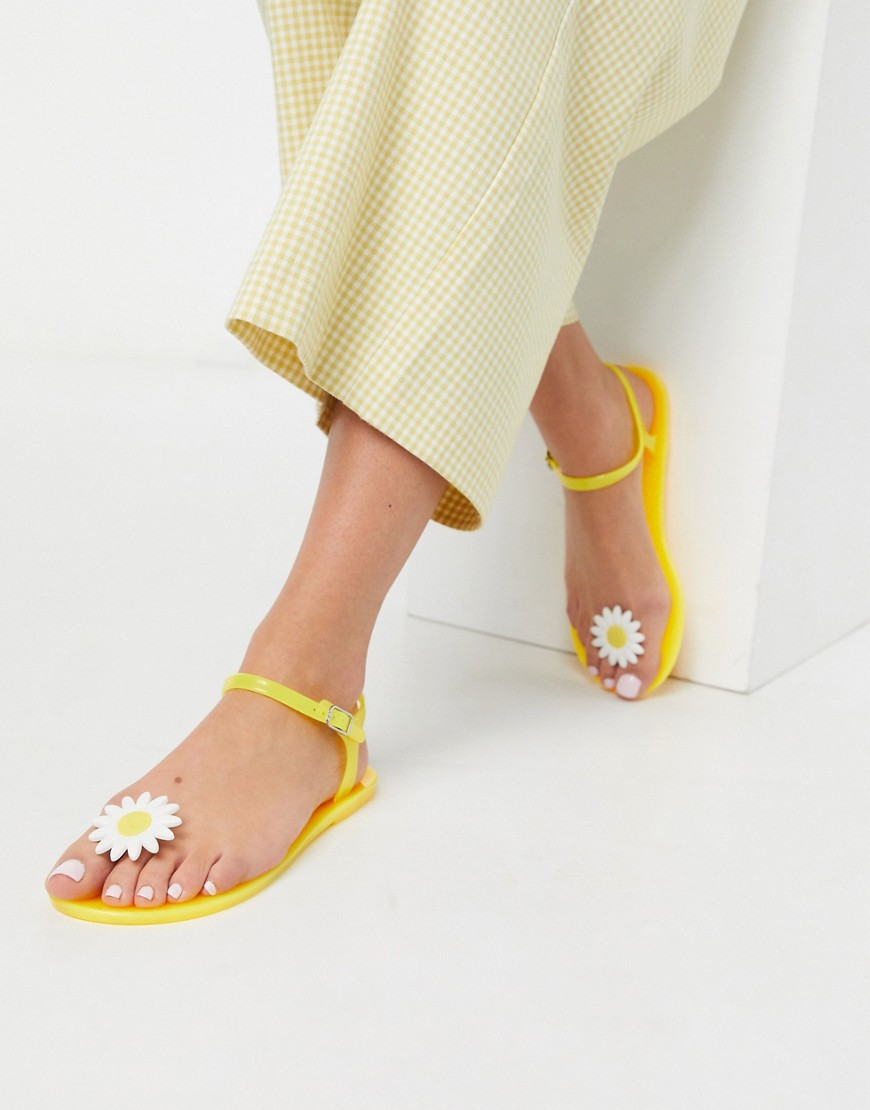фото Желтые сандалии с отделкой asos design-желтый