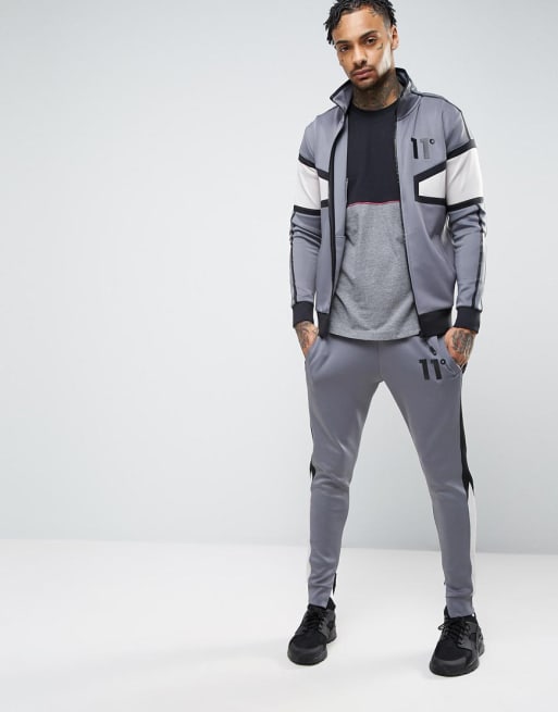 11 Degrees Tracksuit In Gray ASOS