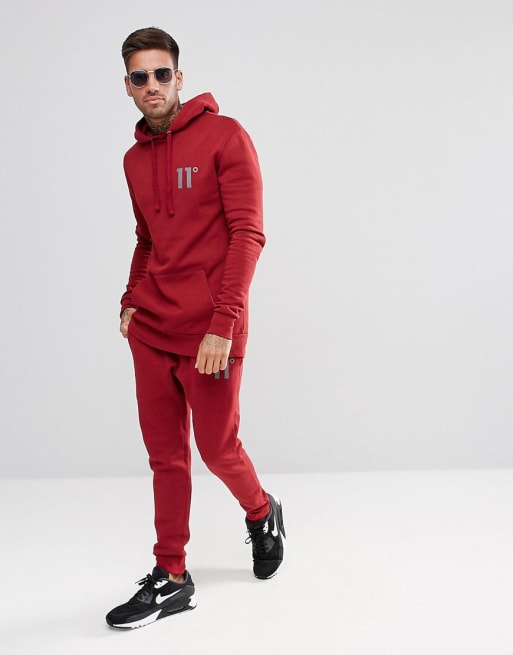 11 Degrees Tracksuit in Red ASOS