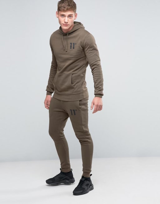 11 Degrees Tracksuit Set In Khaki | ASOS