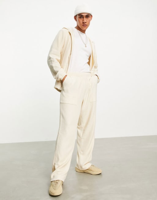 beige sweatpants set