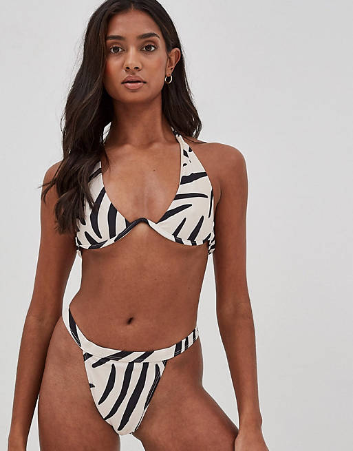 4th + Reckless - Ares - Bikinisæt med bøjle i dyreprint