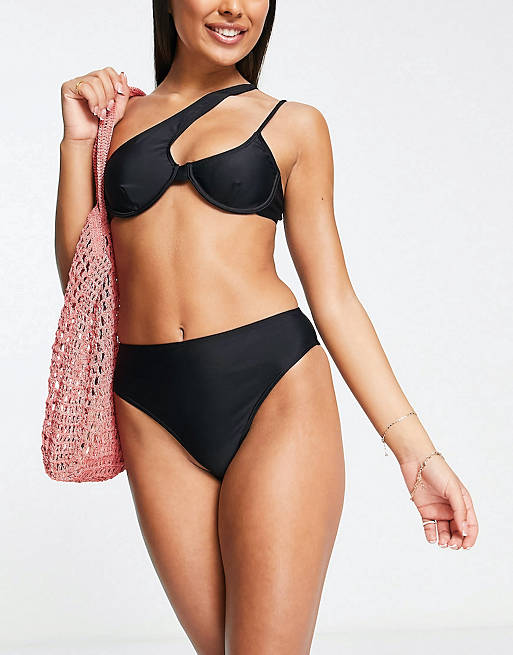 Cinder underwired one sholder slash bikini top in Asos Women Sport & Swimwear Swimwear Bikinis Bikini Tops 