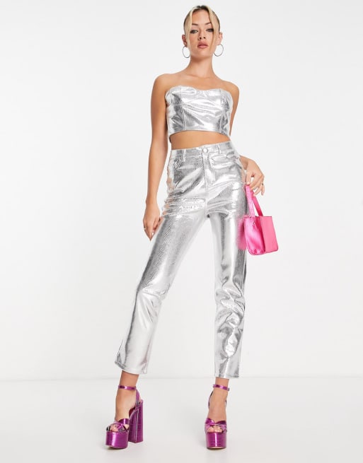 4th & Reckless - Co-ord set in metallic zilver