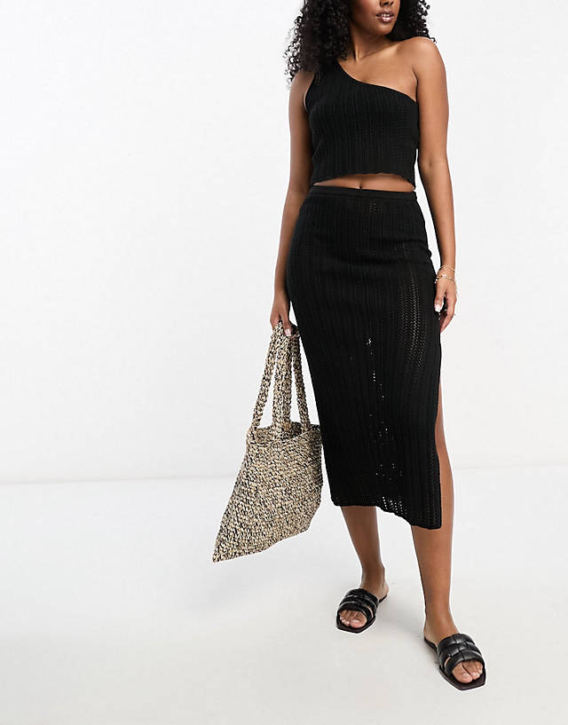 4th & Reckless - crochet co-ord in black