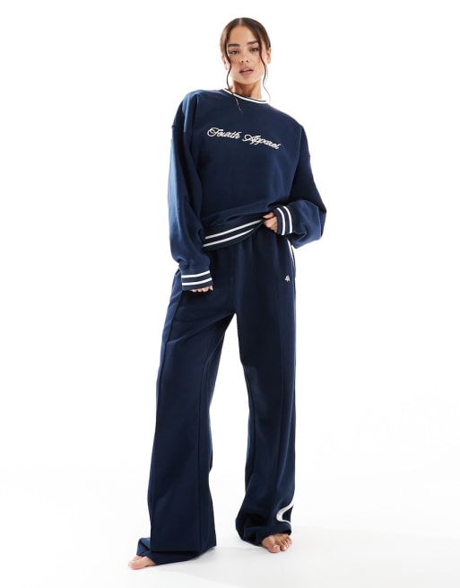  4th & Reckless Madison lounge tracksuit in navy