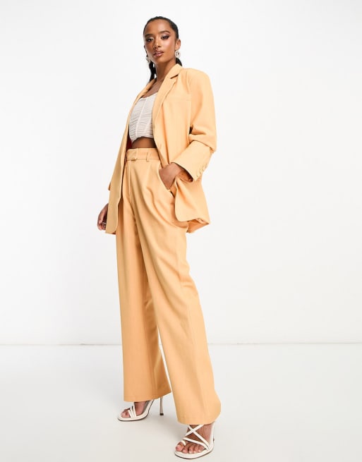 4th & Reckless Petite tailored blazer and pants set in orange