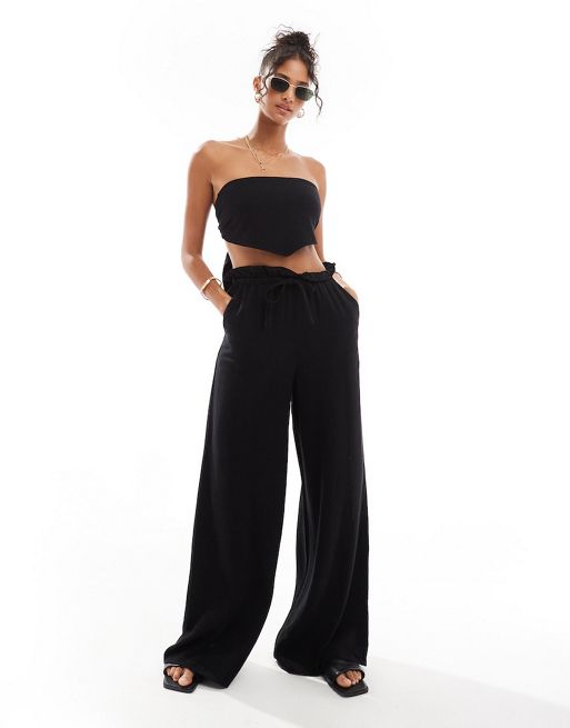  4th & Reckless tulum beach co-ord in black