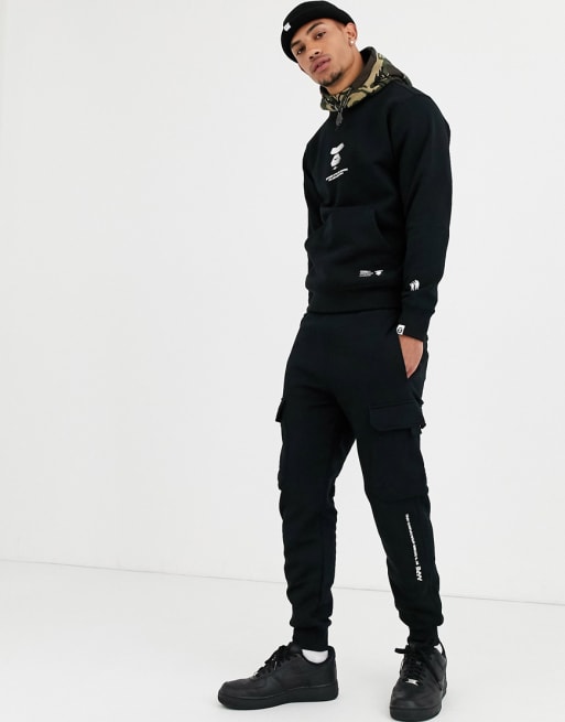 AAPE By A Bathing Ape - Ape Tech - Sort sweatsuit