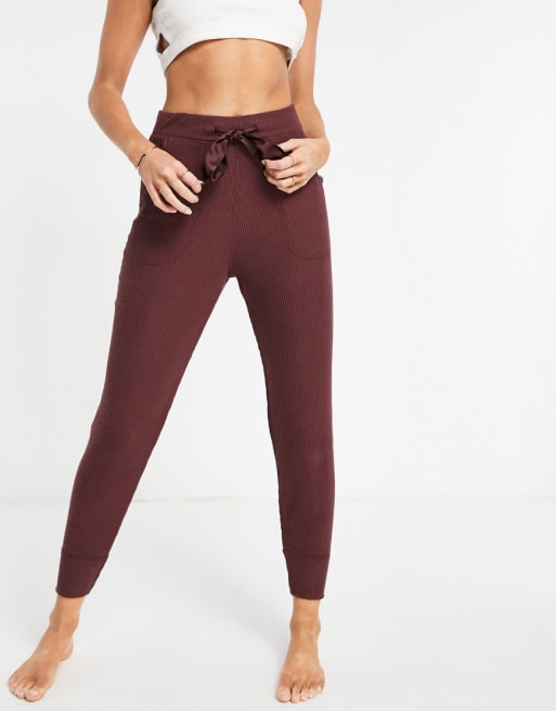 Abercrombie Fitch pajama set in burgundy ASOS