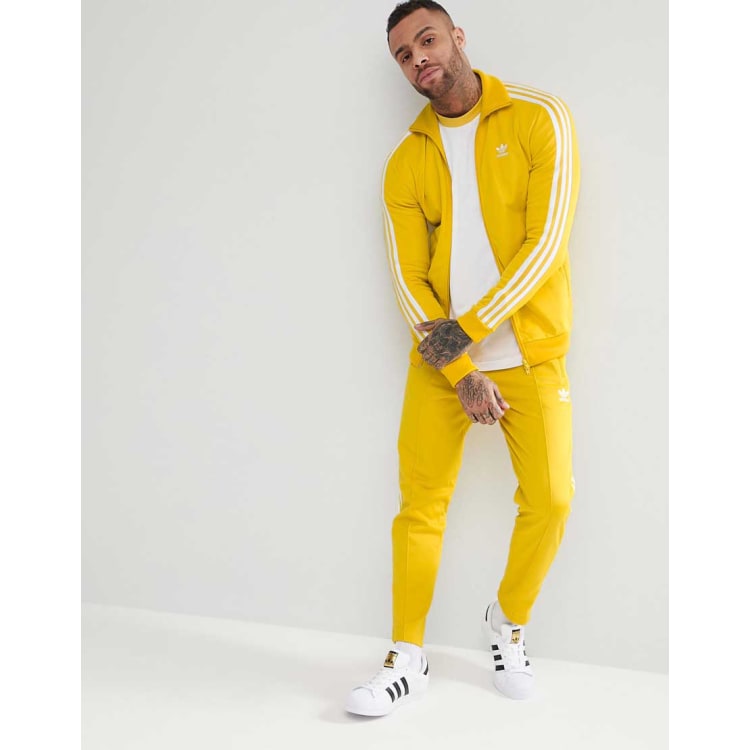 Green and yellow adidas on sale tracksuit