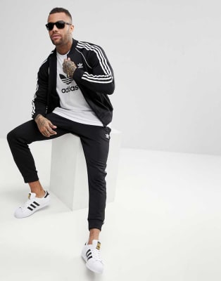 tuta nera adidas