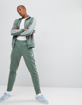 adidas beckenbauer tracksuit green