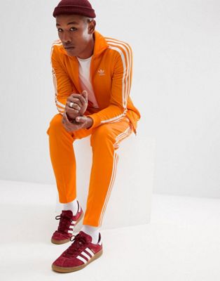 adidas tracksuit mens orange