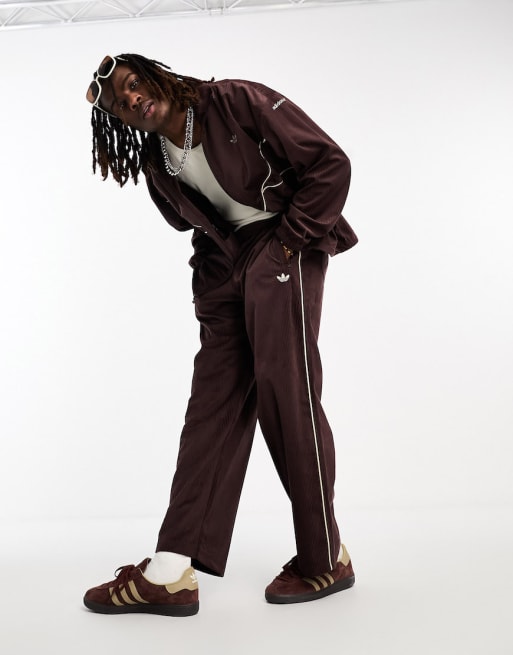 adidas Originals Colorado cord tracksuit set in brown