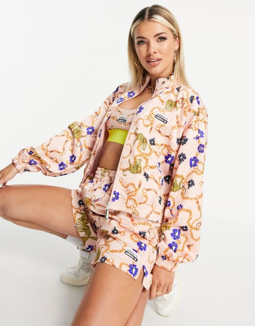 adidas Originals - Coordinato con stampa con catene rosa multicolore