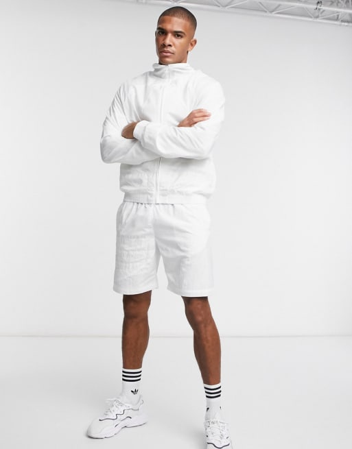 adidas Originals - Ensemble à large logo trèfle - Blanc