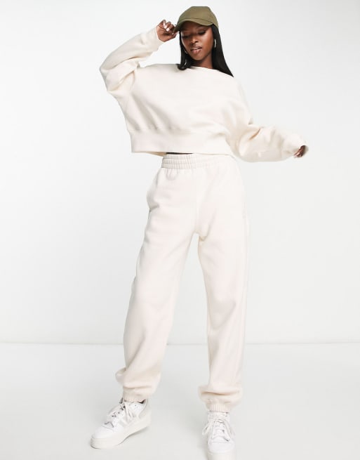 adidas Originals Essential tracksuit set in cream | ASOS