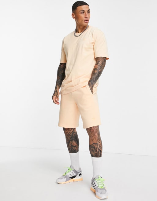 adidas Originals – Marshmallow – Set in Blassorange mit Dreiblatt-Logo
