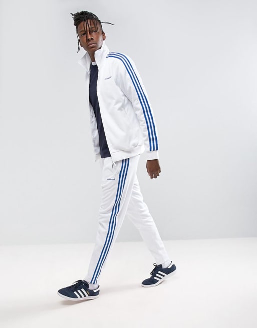 Jogging blanc clearance adidas