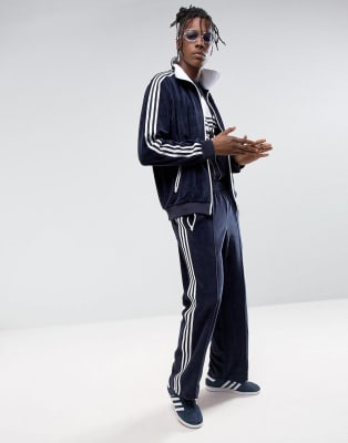 adidas beckenbauer velour tracksuit