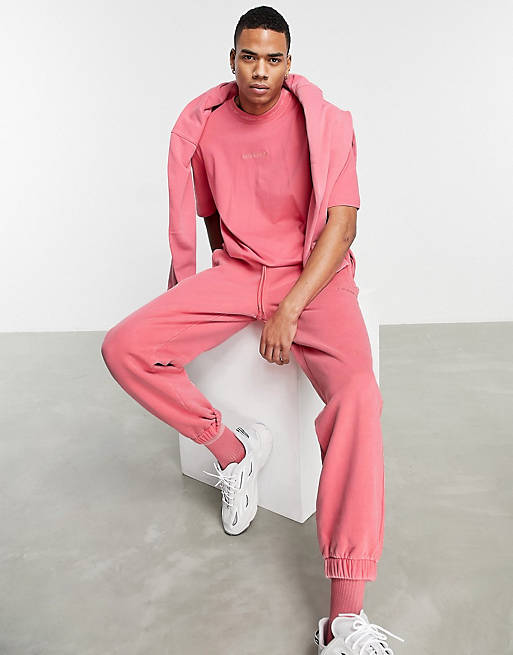 adidas Originals overdyed 'Premium Sweats' co-ord in hazy pink