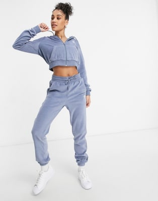 adidas relaxed risque velour blue