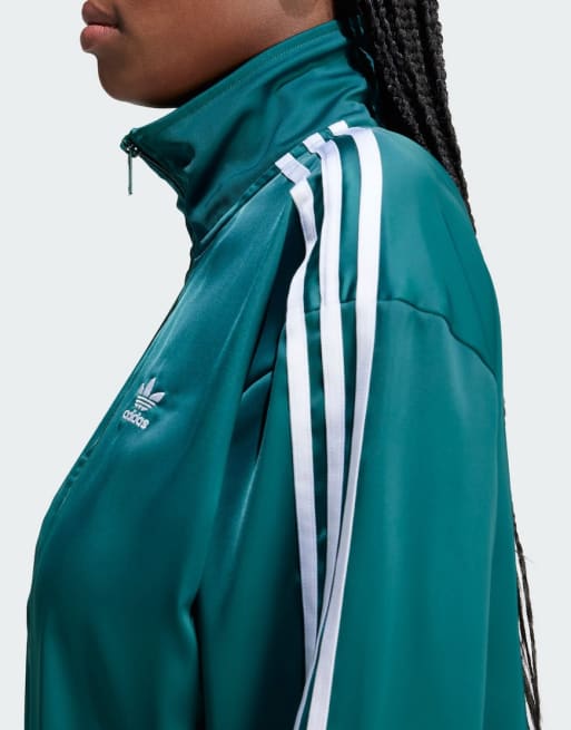 adidas Originals satin tracksuit in green ASOS