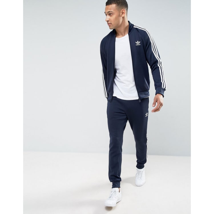 adidas originals superstar tracksuit blue