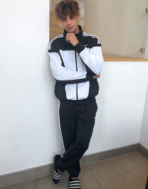 adidas Originals - Survêtement avec empiècements effet coupé-cousu - Blanc