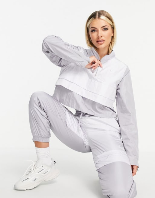 Womens adidas tracksuit store grey