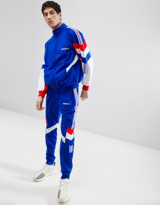 onderhoud Geld lenende oriëntatie adidas Originals Vintage Tapered Tracksuit in Blue | ASOS