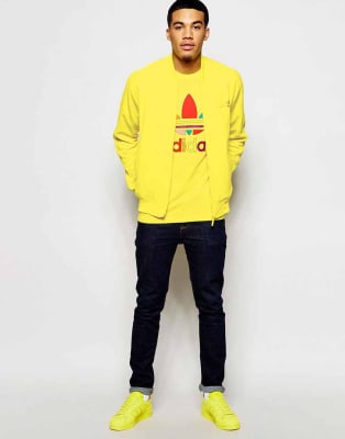 bright yellow adidas hoodie