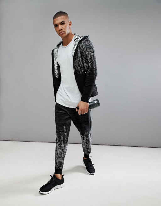 Verstenen Gevlekt beroerte adidas ZNE Pulse Knit Tracksuit in Black Marl | ASOS