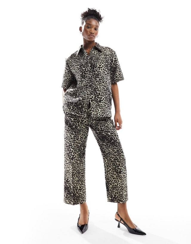 AllSaints - jemi leppo shirt and trouser in leopard print