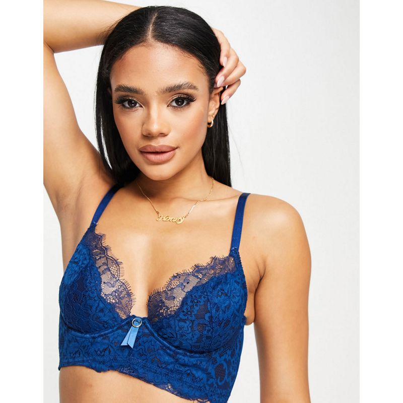 Ann Summers - Beloved - Completo intimo in pizzo blu scuro