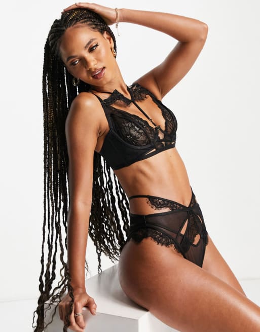 Ann Summers - Completo intimo in pizzo nero