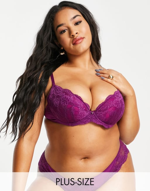 Ann Summers Kiss Me Quick lingerie set in purple