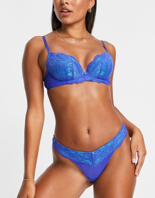 Ann Summers Inspired lace lingerie set in aqua