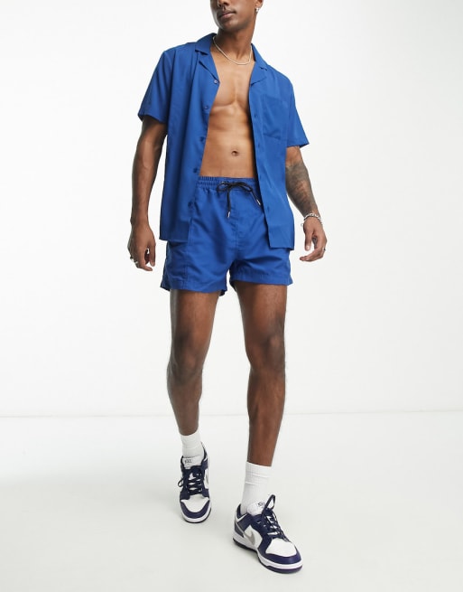 Another Influence front seam detail swim co-ord in navy