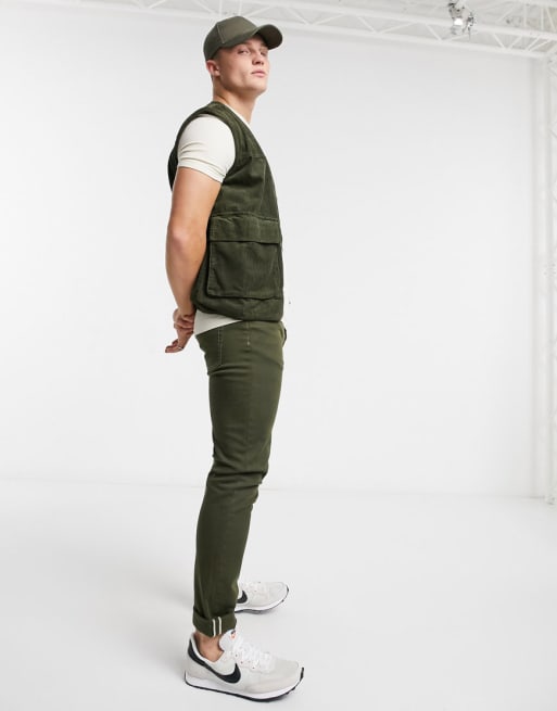 Another Influnce co-ord cord utility in Khaki