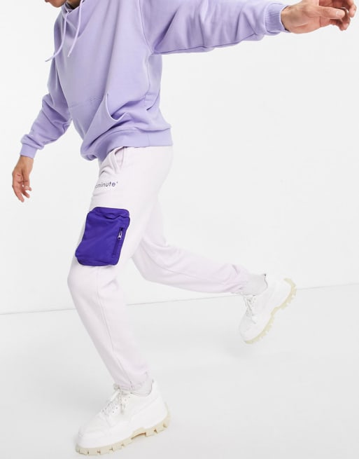 Arcminute – Lila set av sweatshirttyg i oversize med påsydd ficka